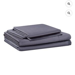 Allwell Rayon Sateen Elegant Charcoal Bedding Sheet Set